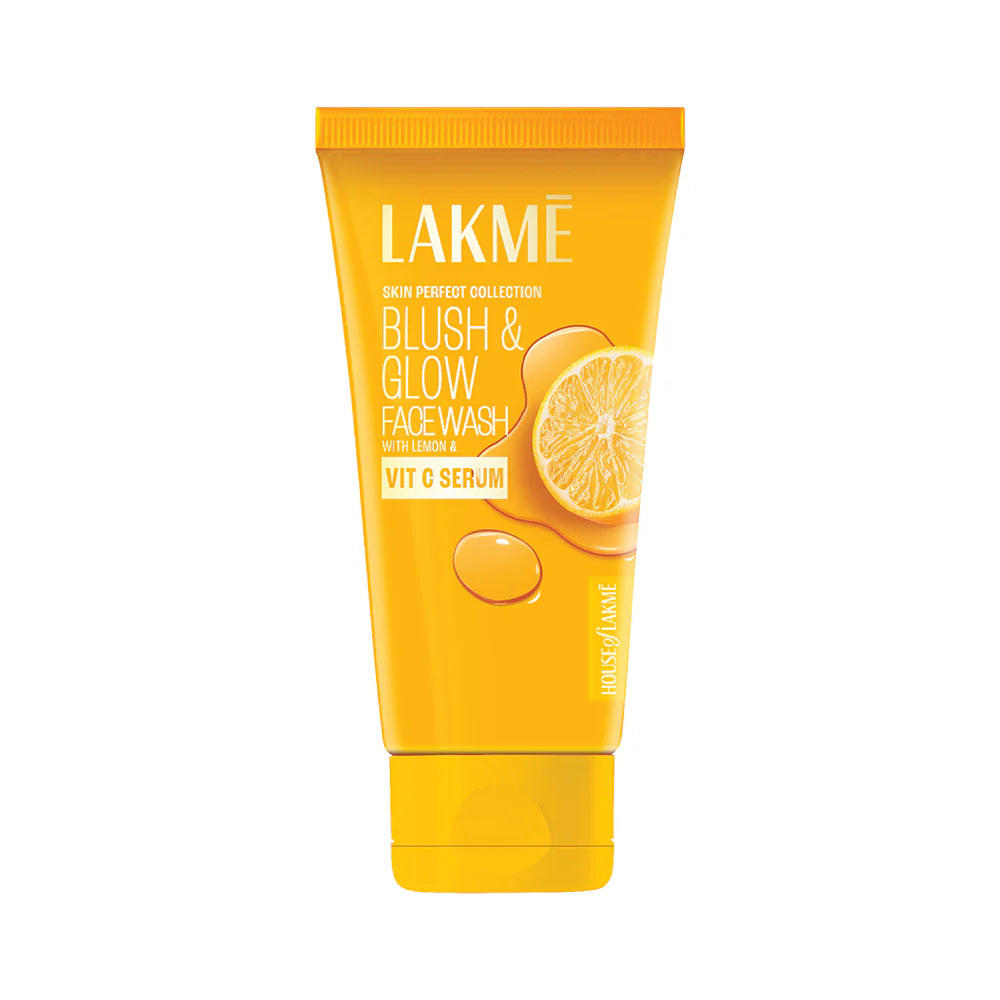 Lakmē - Blush & Glow Brightening Lemon Facewash, with Vitamin C Serum