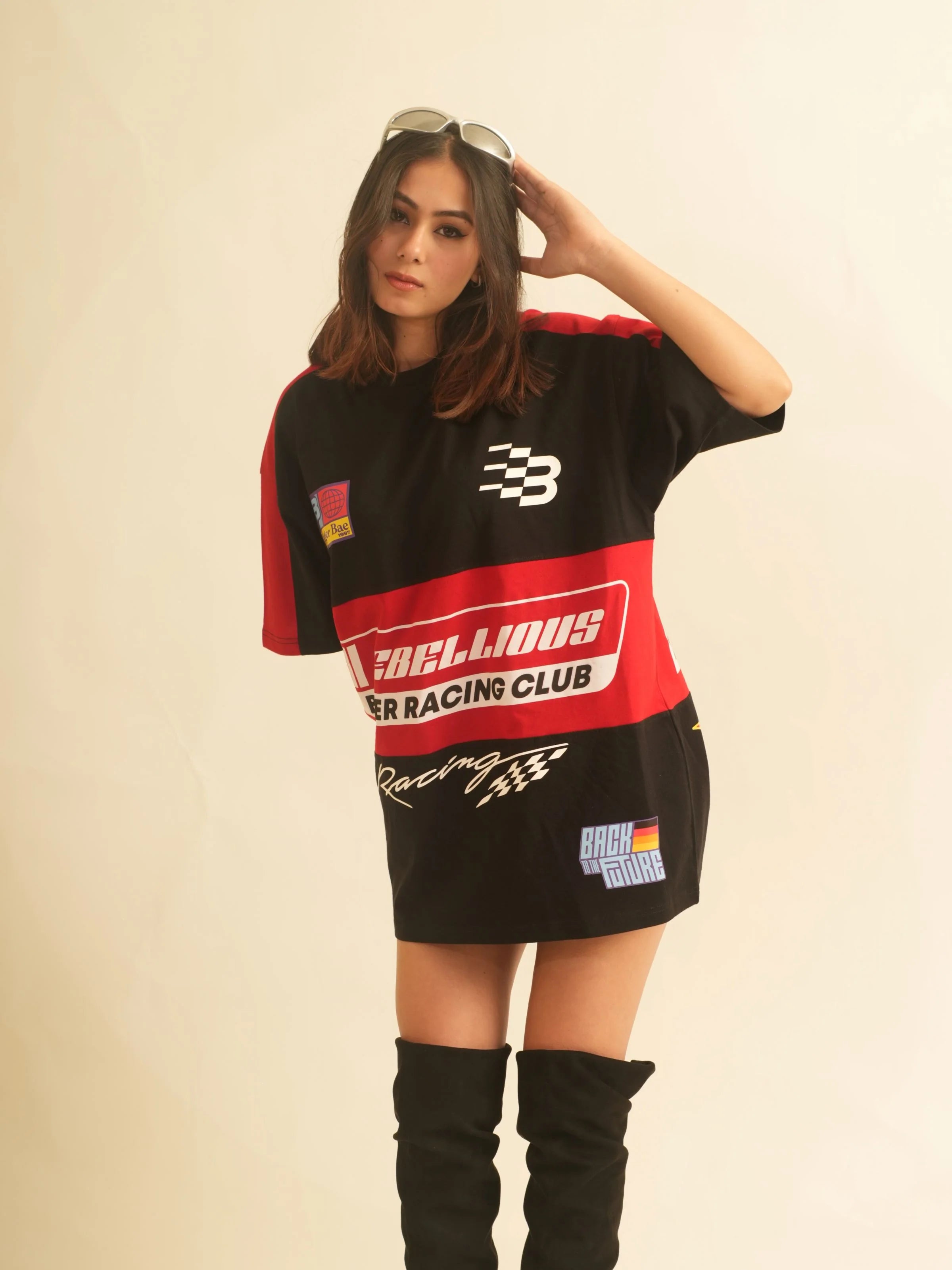 Burger Bae - Too Fast Too Furious Dual tee For Men and Women (Black Red)