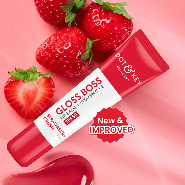 Dot & Key - Vitamin C + E Brightening Lip Balm with SPF 50+ - Strawberry Crush