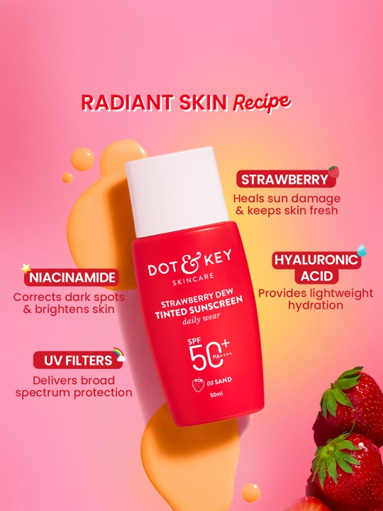 Dot & Key - Strawberry Dew Tinted Sunscreen SPF 50+ Pa++++ - 03 Sand