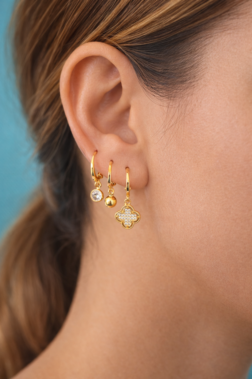 ZAVE Luxe Mini Hoop Earring Set (3 Pairs)