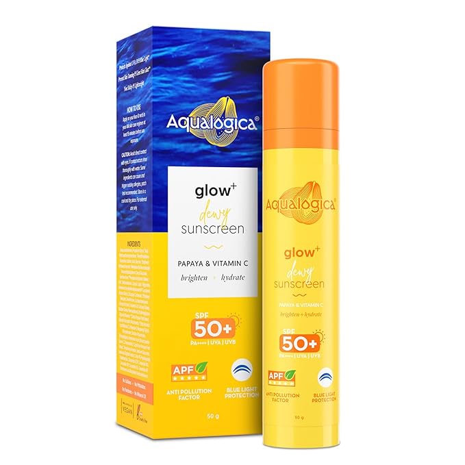 Aqualogica - Glow+ Dewy Sunscreen Gel SPF 50+ PA++++ with Papaya & Vitamin C - 50g