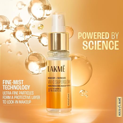LAKMÉ -  Makeup+Skincare Vit C Superglow Skin Perfecting Makeup Fixer