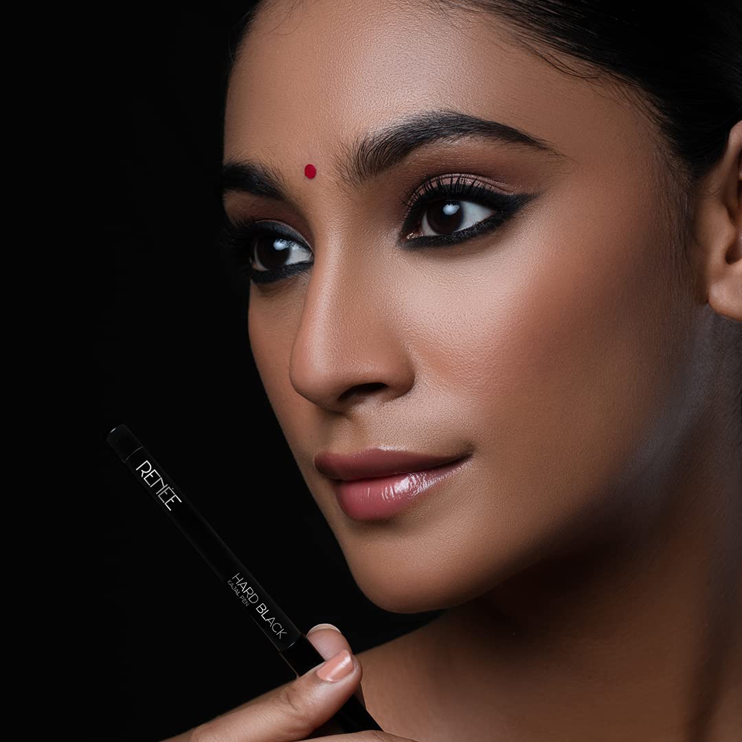 RENEE -  Hard Black Kajal Pen with Sharpener