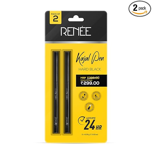 RENEE -  Hard Black Kajal Pen with Sharpener