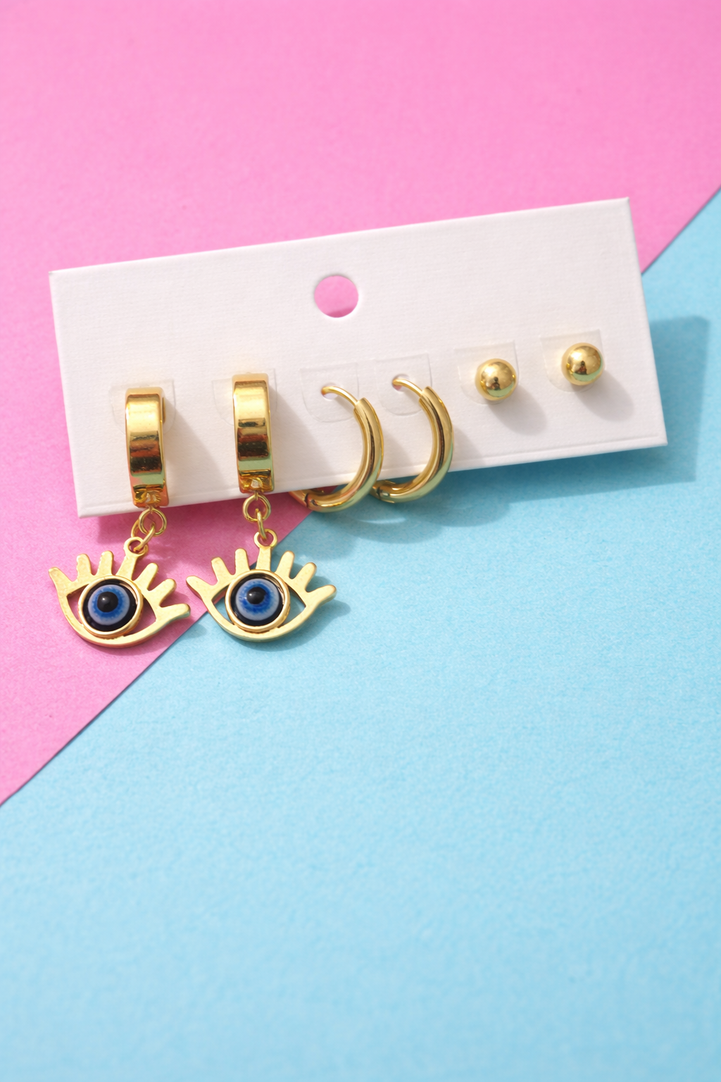 ZAVE Evil Eye Ear Stack Set (3 pairs)