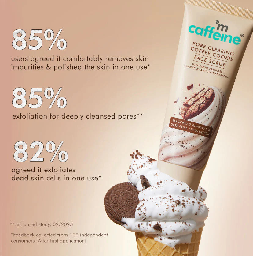 mcaffeine - Pore Clear Coffee Cookie Face Scrub for Blackheads & Tan Removal