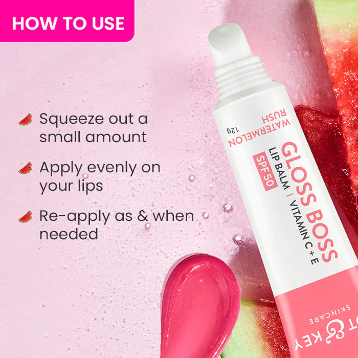 dot and key vitamin c lip balm & Gloss Boss + E with SPF 50 Watermelon Rush Flawless Tint Spf 50 Vitamin C+E Cherry
