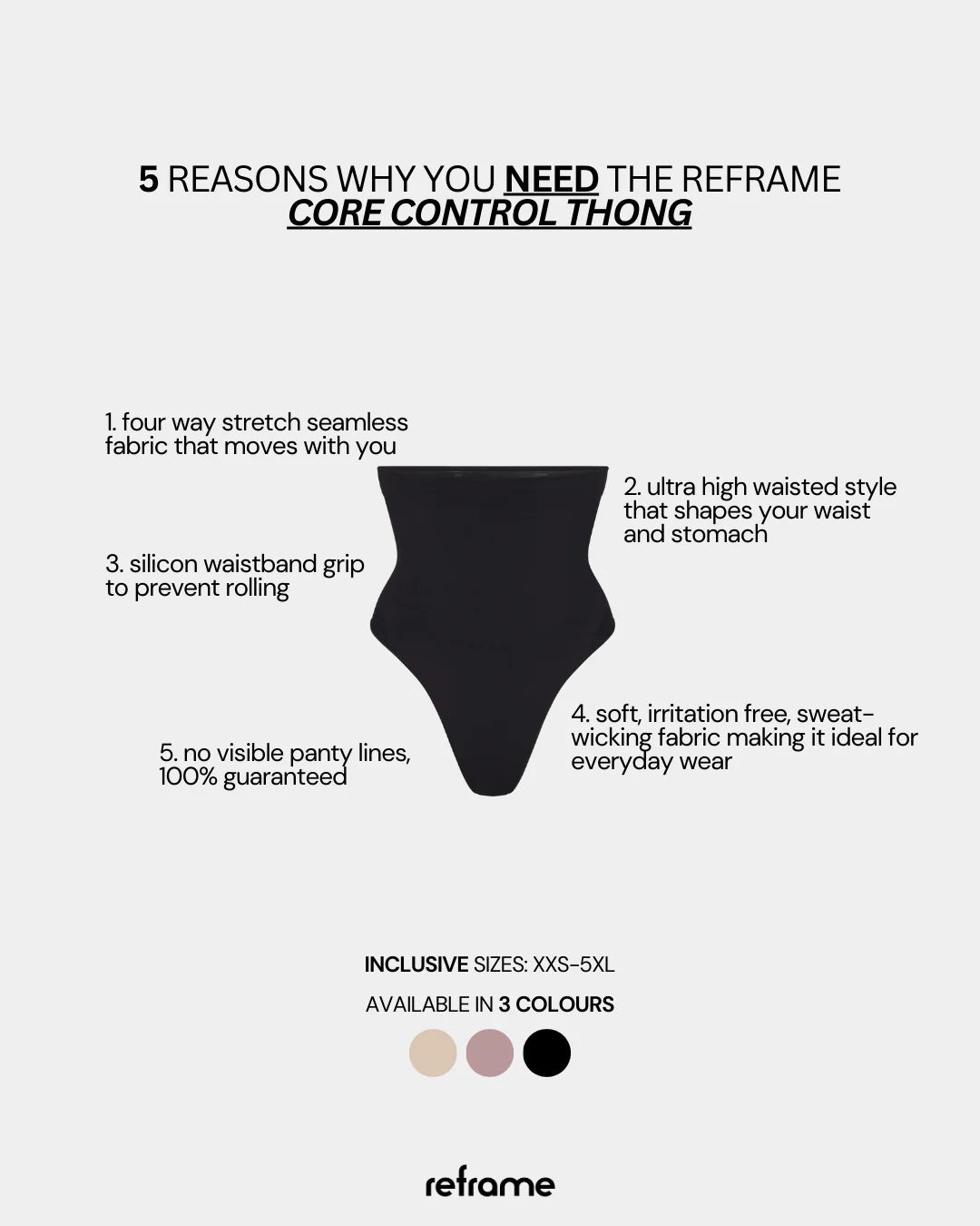 Reframe - Core Control Thong