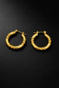 ZAVE Sculpted Chunky Hoop Earrings