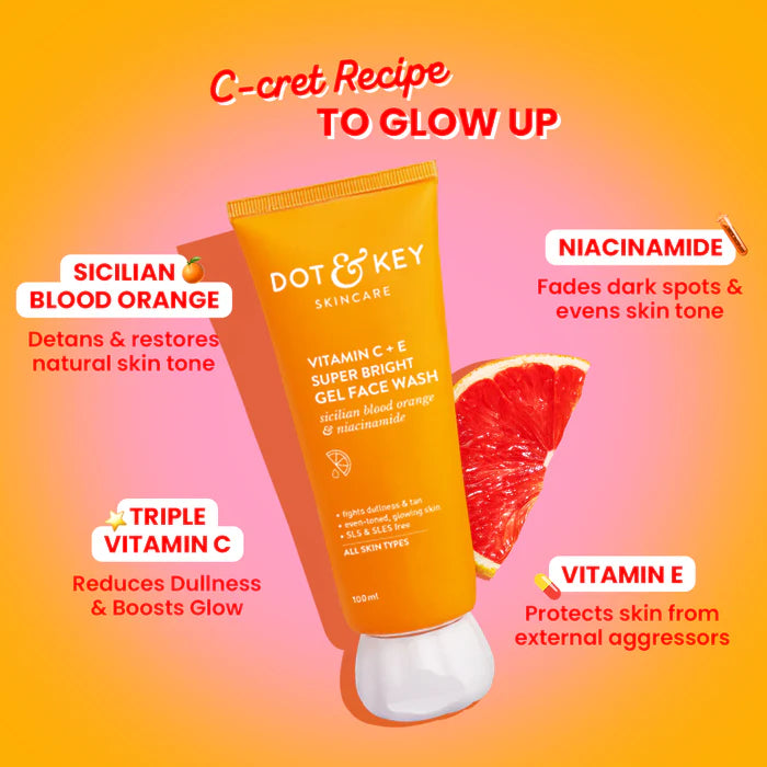 Dot & Key - Vitamin C + E Gel Face Wash for Glowing Skin