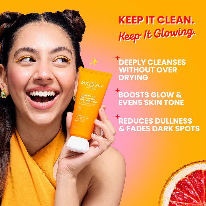 Dot & Key - Vitamin C + E Gel Face Wash for Glowing Skin