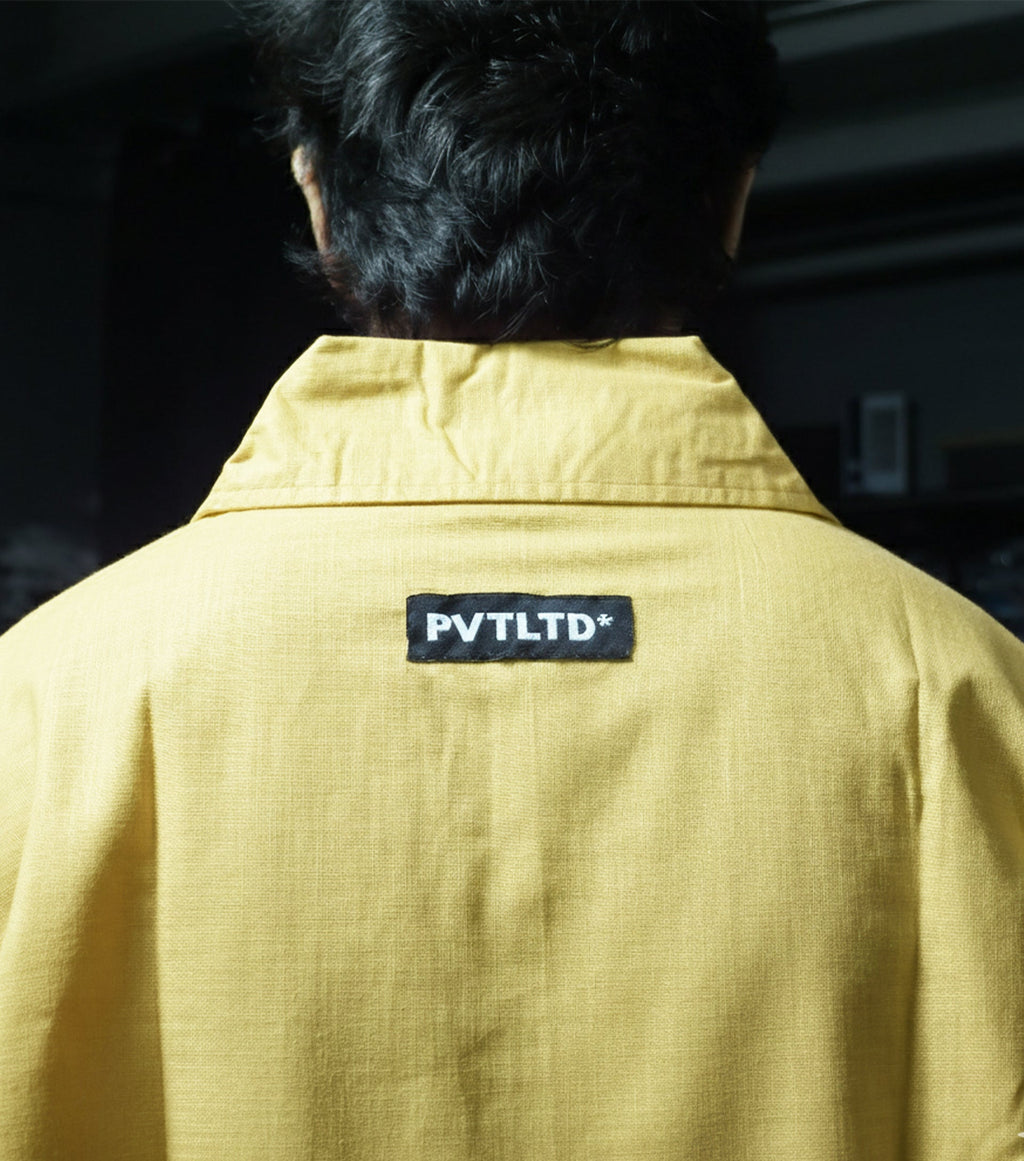 PVT LTD Yellow Linen Cotton Shirt - ZAVE