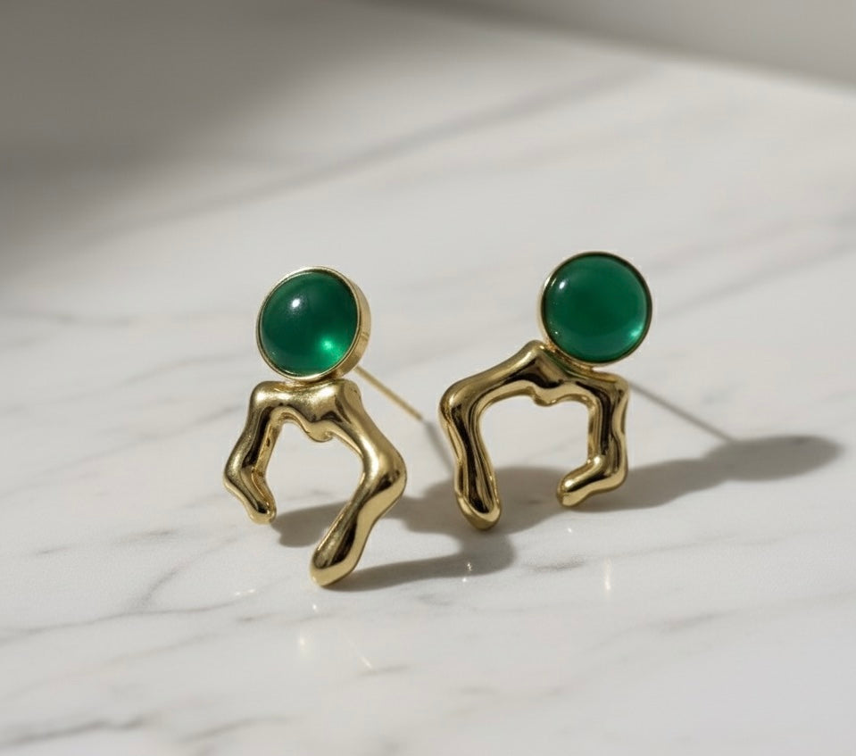 Zave - Anti-Tarnish Abstract Stud Earrings