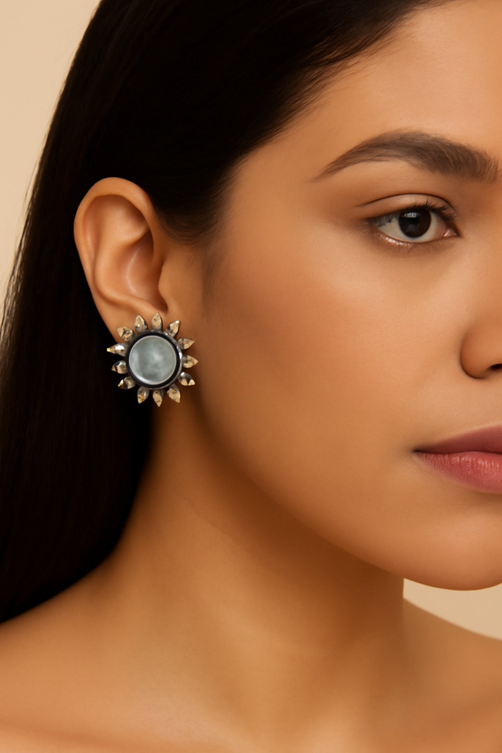 Zave Celestial Sunburst Stud Earrings