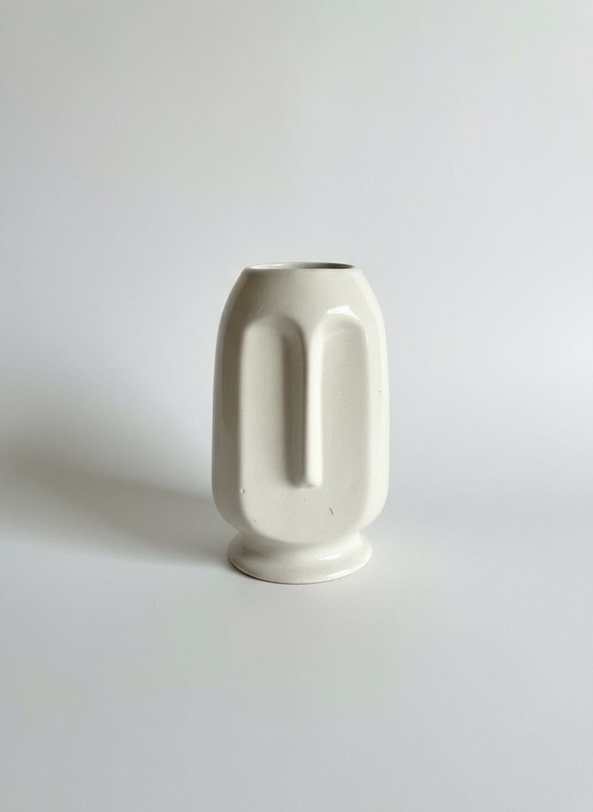 Zave Modern Abstract Face Vase or Sculptural Face Flower Vase
