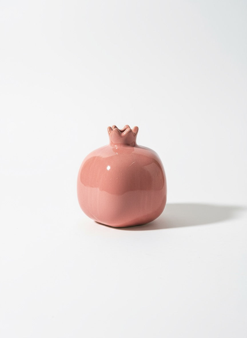 Zave Ceramic Pomegranate Vase / Dusty Rose Bud Vase