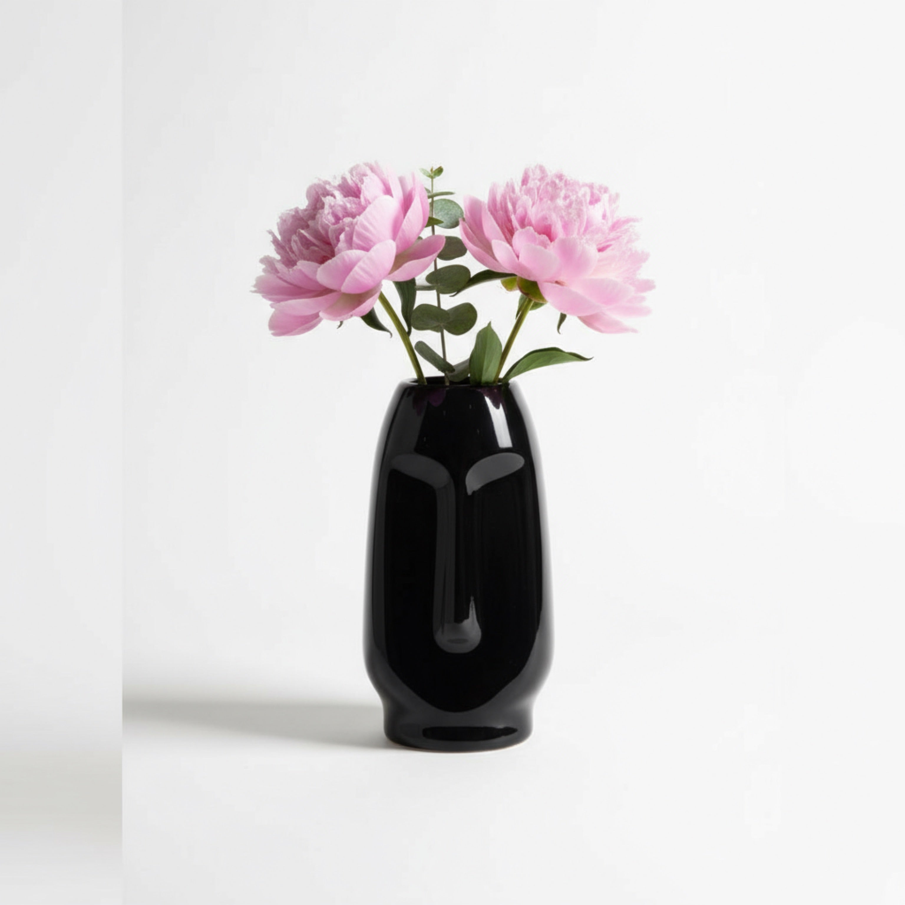 Zave Modern Abstract Face Vase or Sculptural Face Flower Vase