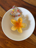 Zave Azure Orange Plumeria Hair Claw