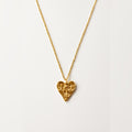 Zave Textured Heart Pendant Necklace