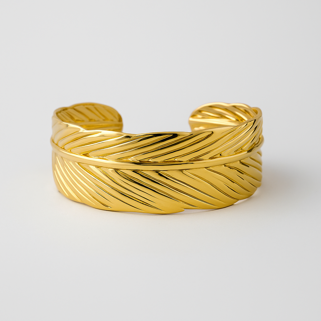 Zave Feather Cuff Bracelet