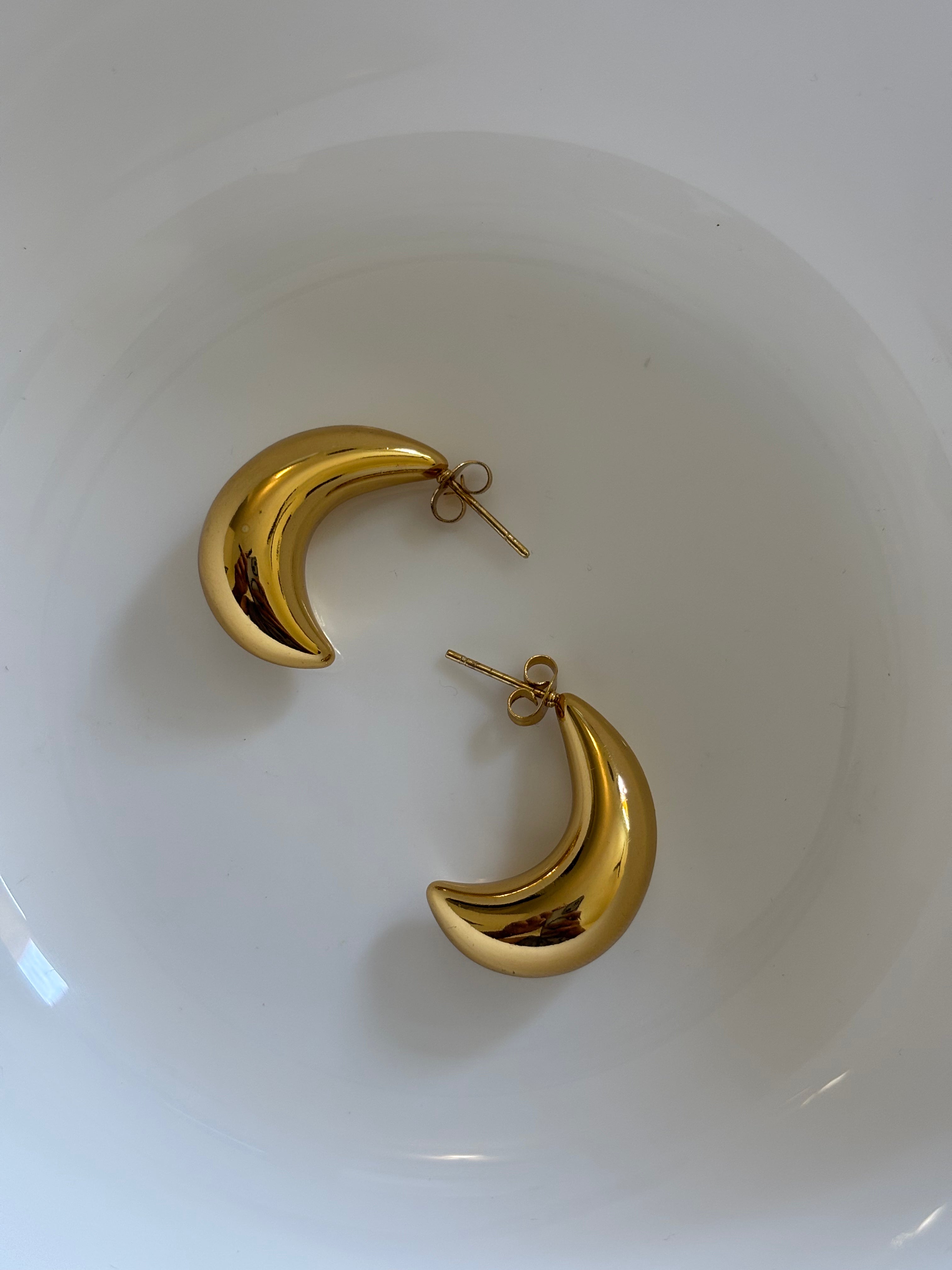 Zave Crescent Stud Earrings