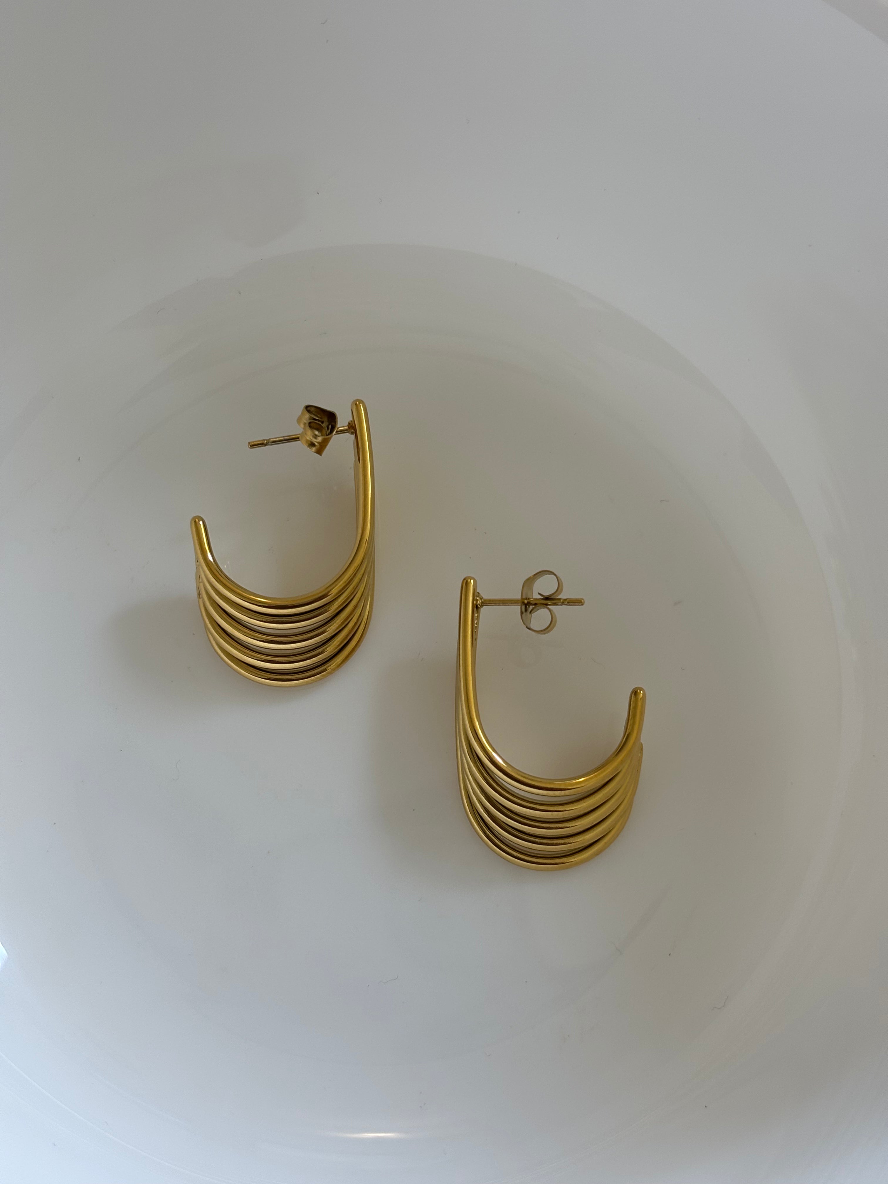 Zave Multi-Layered Stud Earrings