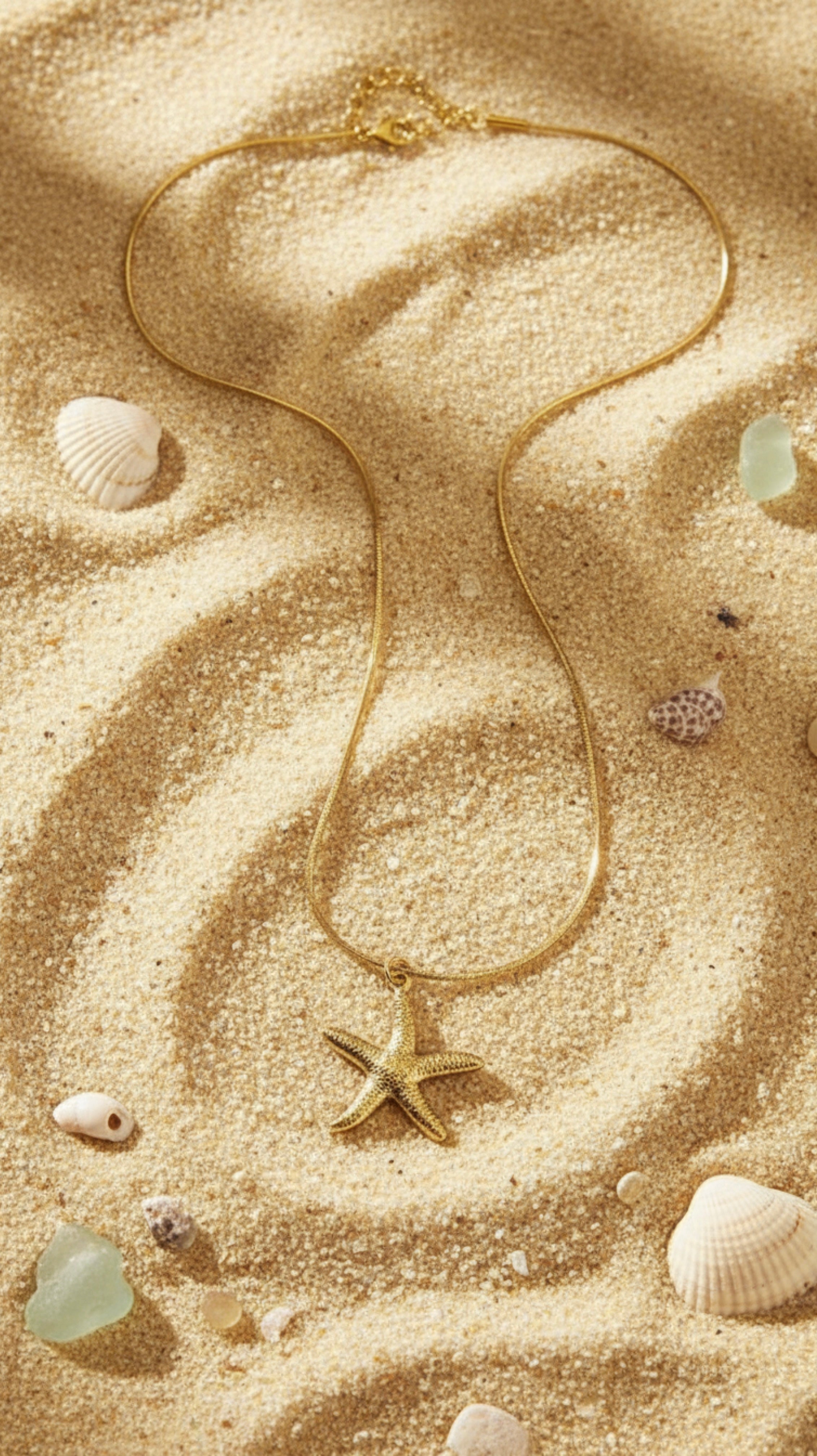 ZAVE Starfish Pendant Necklace – Gold-Tone Beach Charm