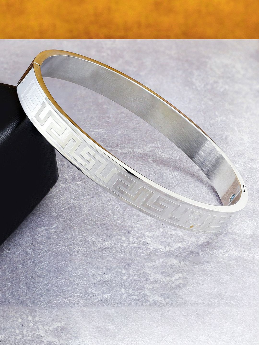 ZAVE Greek Edge Steel Bracelet