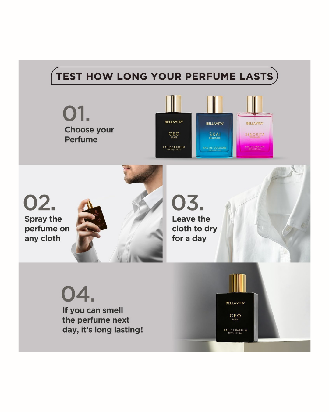 Bella Vita Luxury CEO MEN Long Lasting Perfume