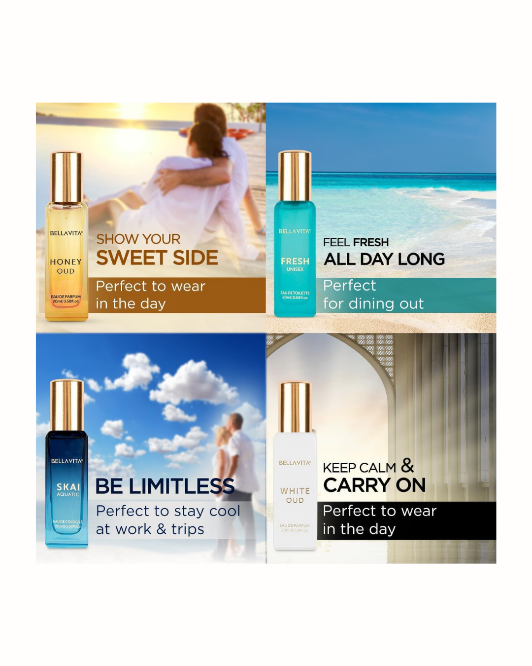 Bella Vita Luxury Long Lasting Unisex Perfume Gift Set