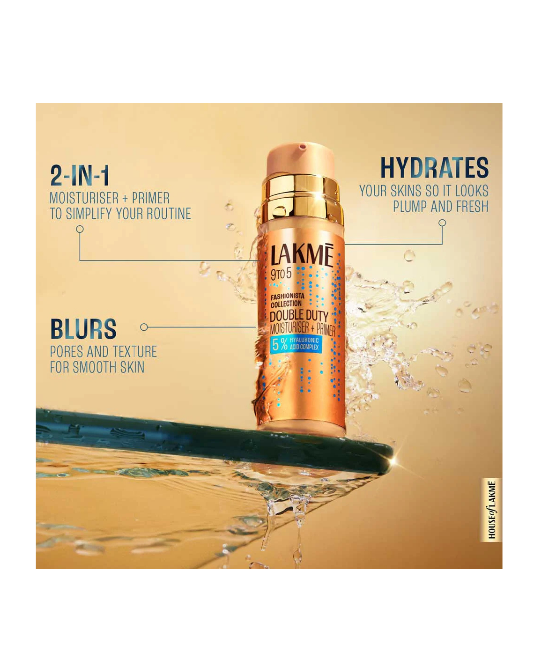 Lakmē -  9to5 Double Duty Moisturizer + Primer