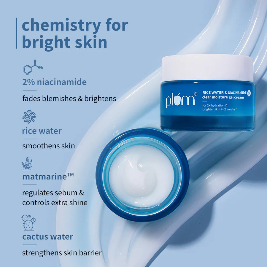 Plum Goodness - 2% Niacinamide & Rice Water Brightening Gel Moisturizer