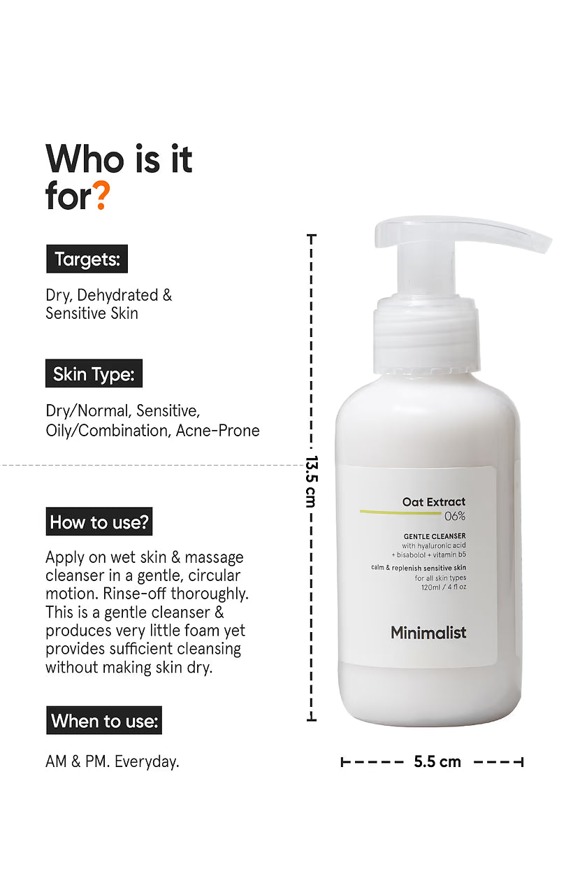 Minimalist - Oat Extract 6% Gentle Cleanser