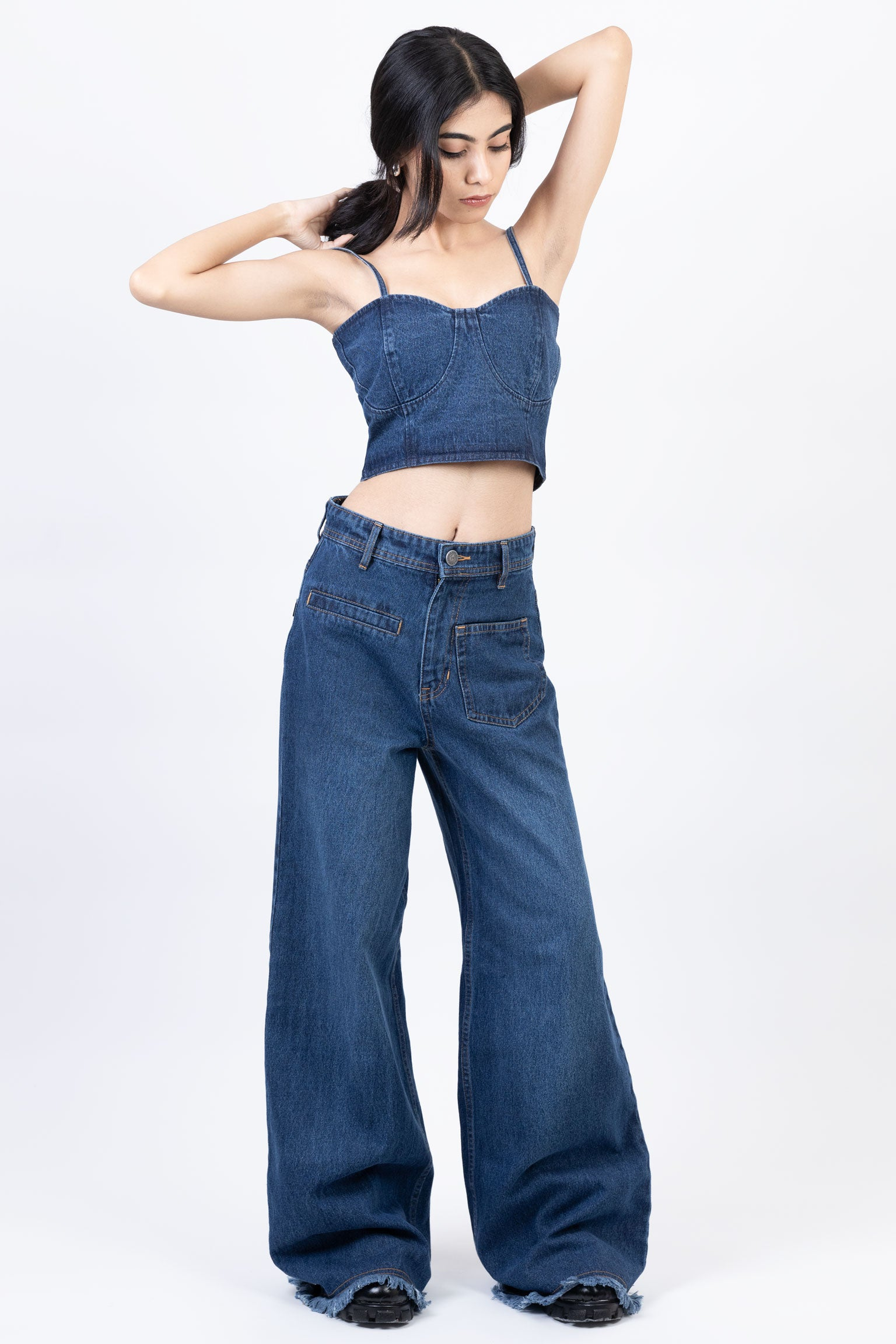 HAYD - Front Pocket Wide Jeans