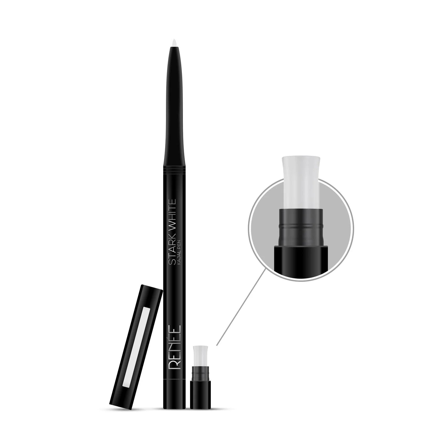 RENEE - Stark White Kajal Pen with Sharpener