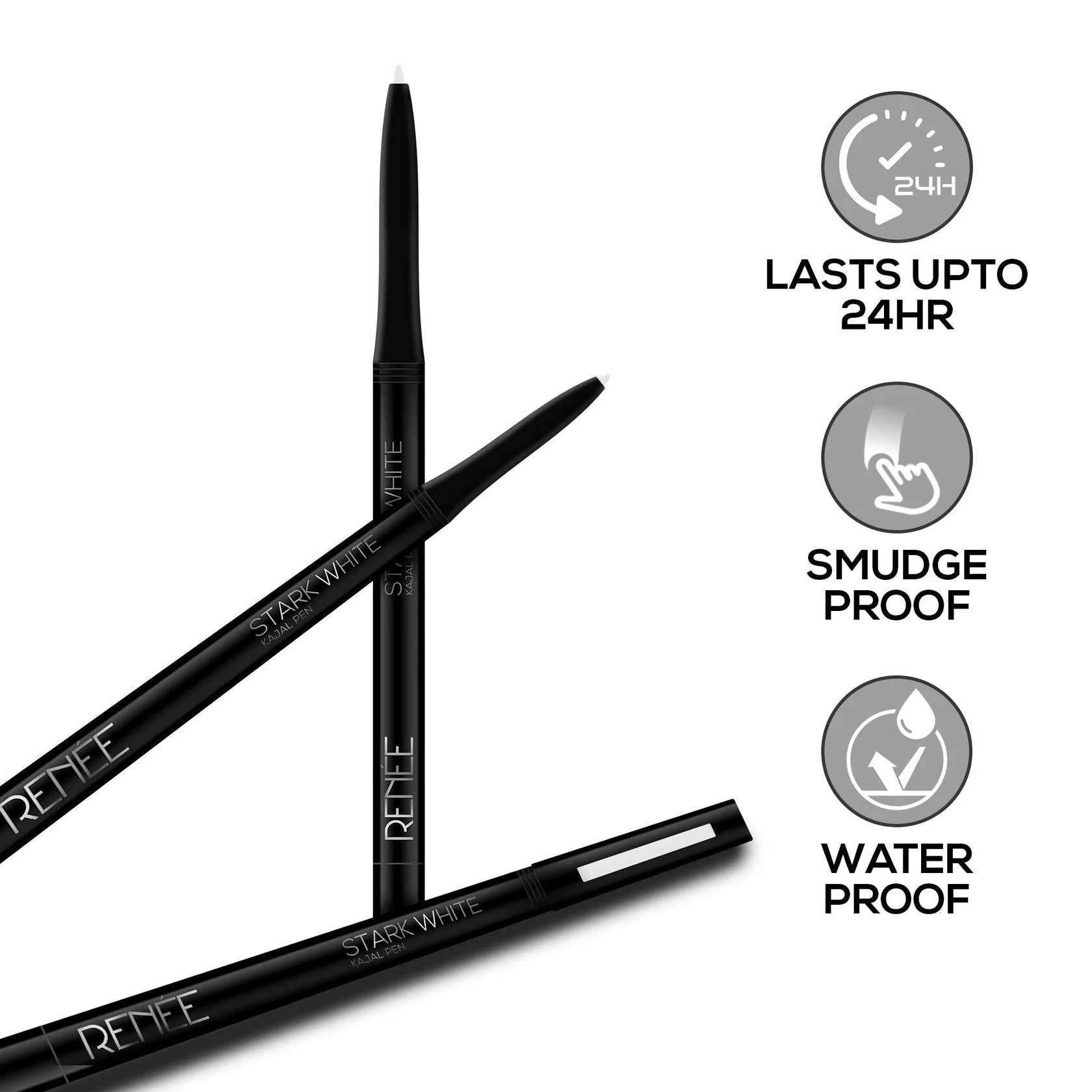 RENEE - Stark White Kajal Pen with Sharpener