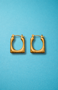 ZAVE Ribbed Square Hoop Earrings