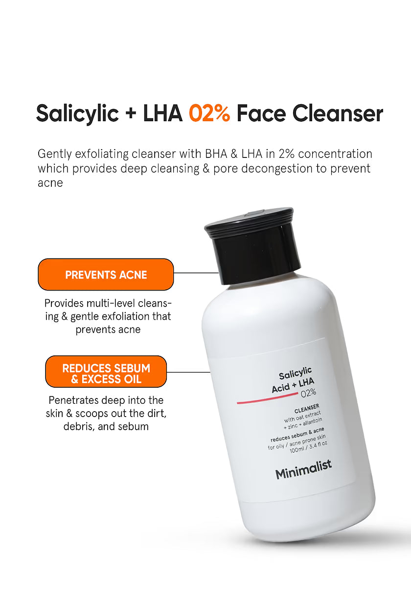 Minimalist - Salicylic Acid + LHA 2% Cleanser