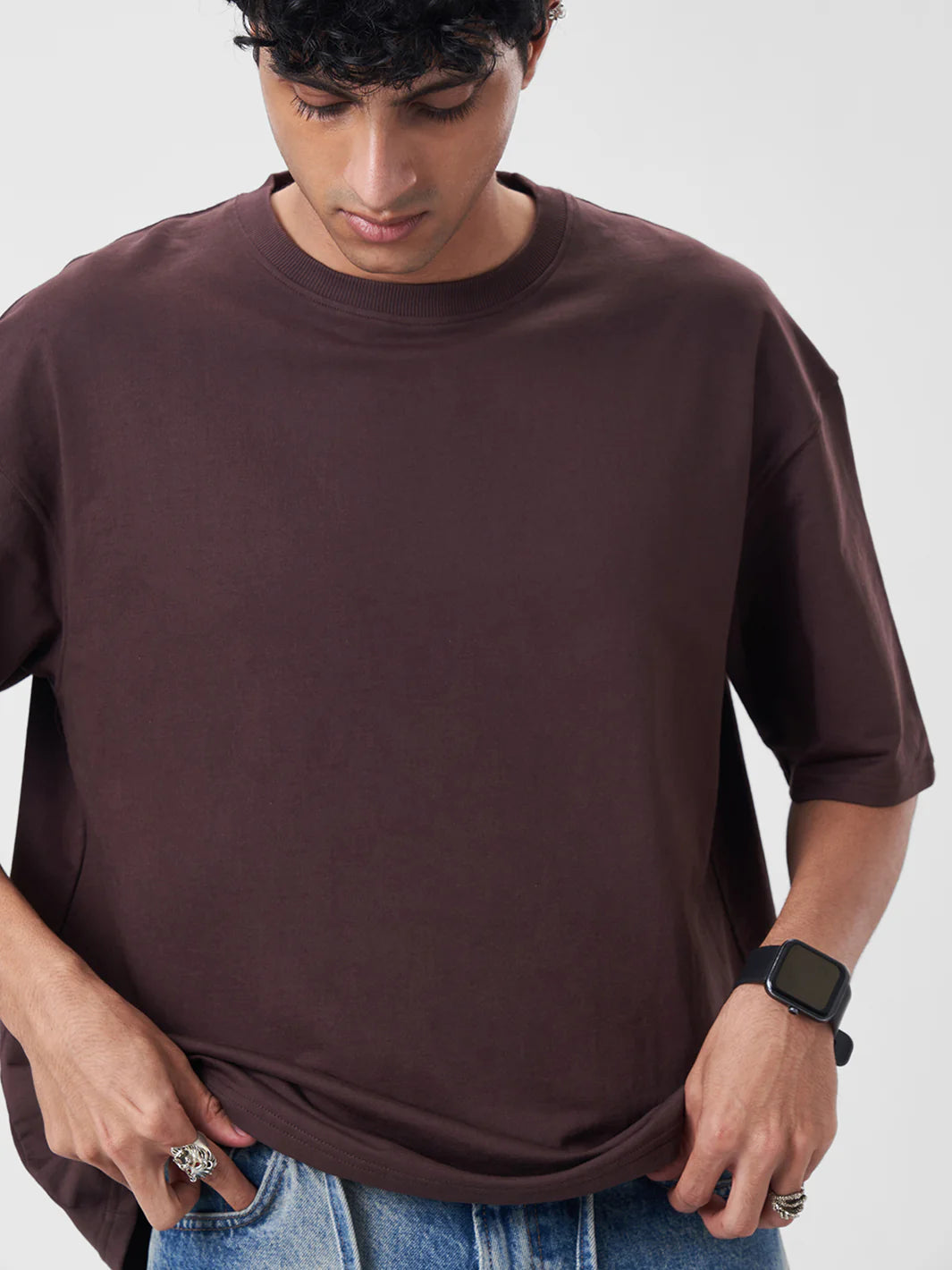 Mens Regular T Shirt Cocoa Brown - Zave