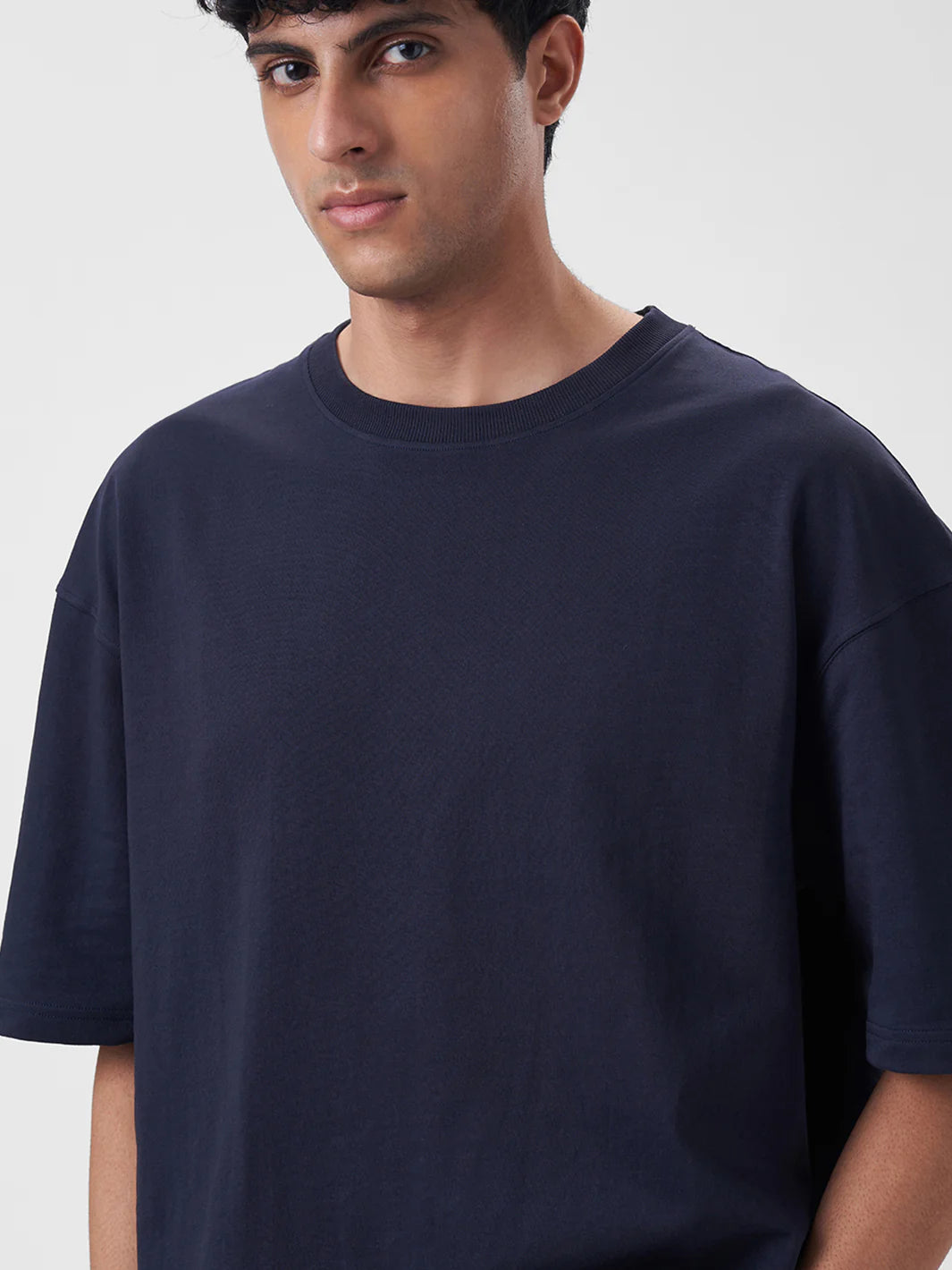 Mens Oversized T Shirt Midnight Navy - ZAVE