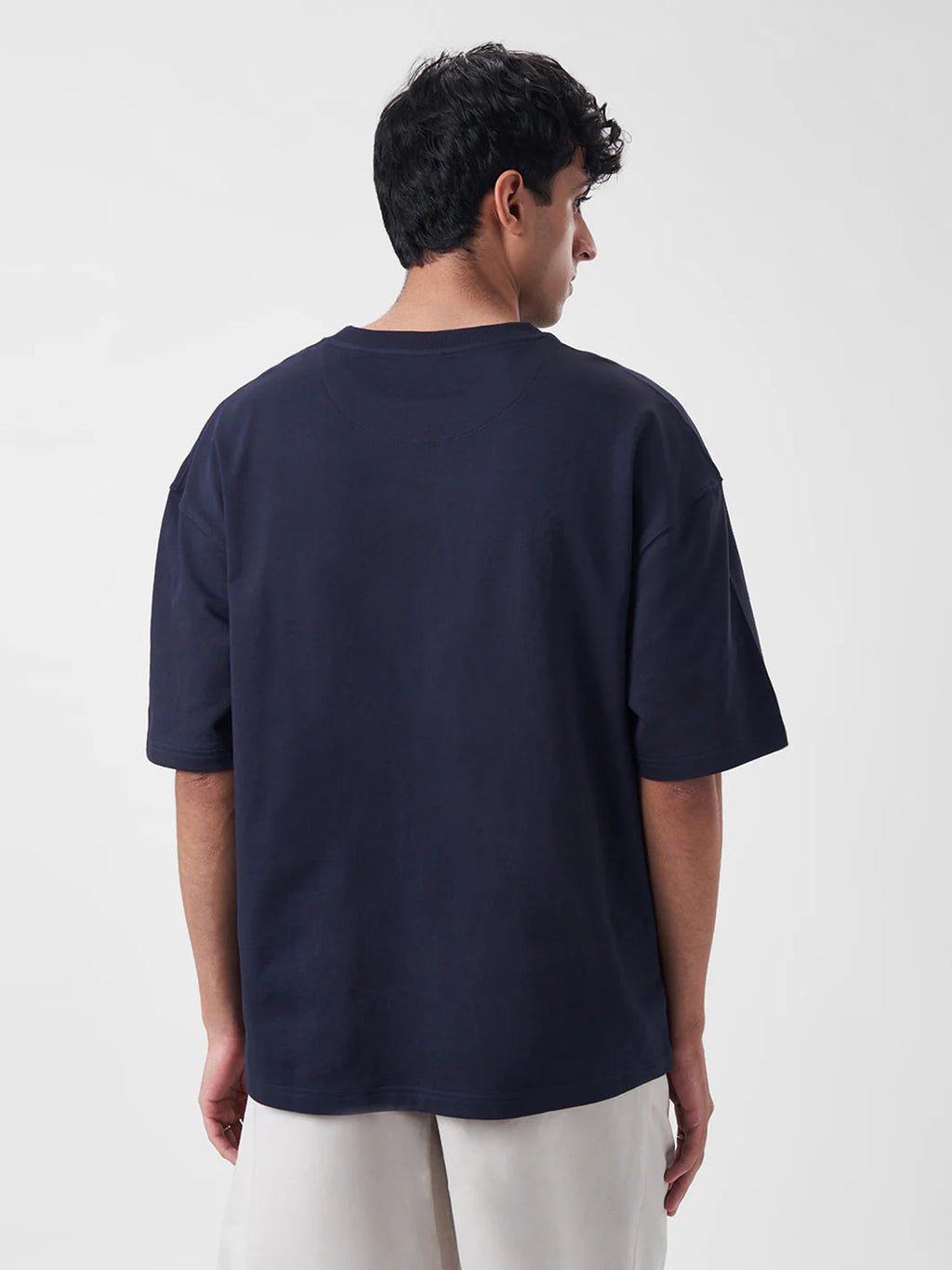 Mens Oversized T Shirt Midnight Navy - ZAVE