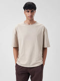 Men's Oversized T Shirt Honey Beige - ZAVE