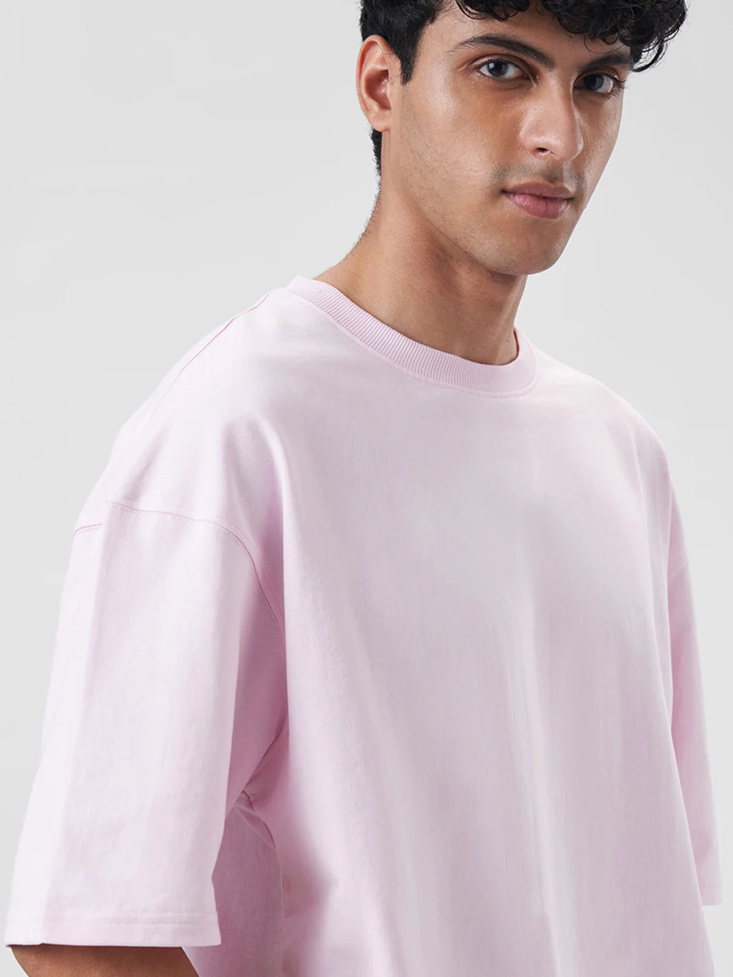 Men's Oversized T Shirt Blush Pink - ZAVE