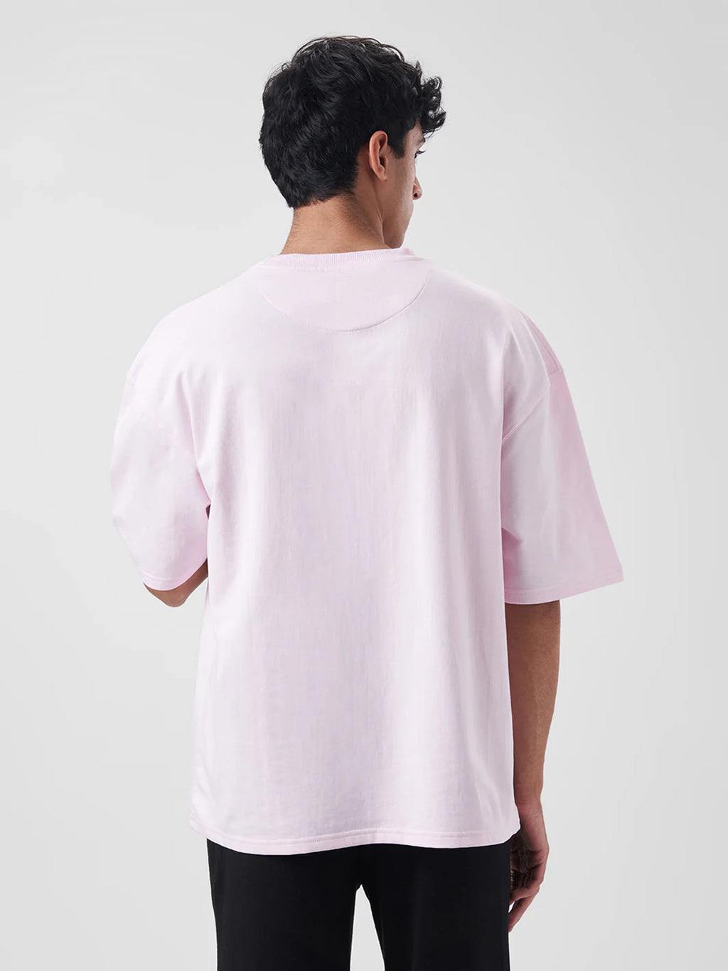 Men's Oversized T Shirt Blush Pink - ZAVE