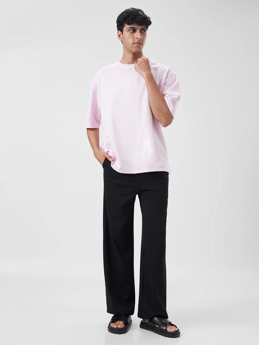 Men's Oversized T Shirt Blush Pink - ZAVE