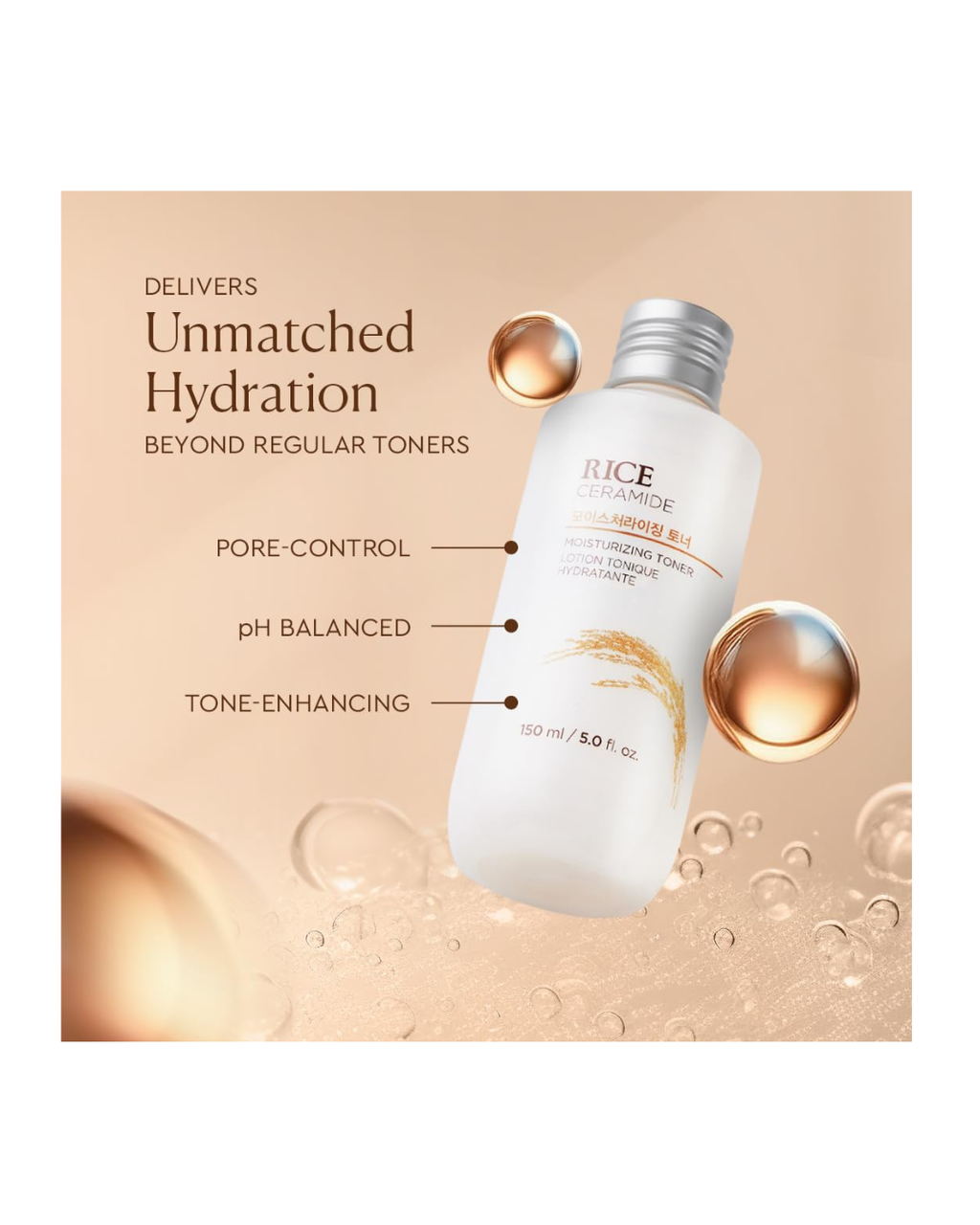 The Face Shop Rice & Ceramide Moisturizing Face Toner - ZAVE