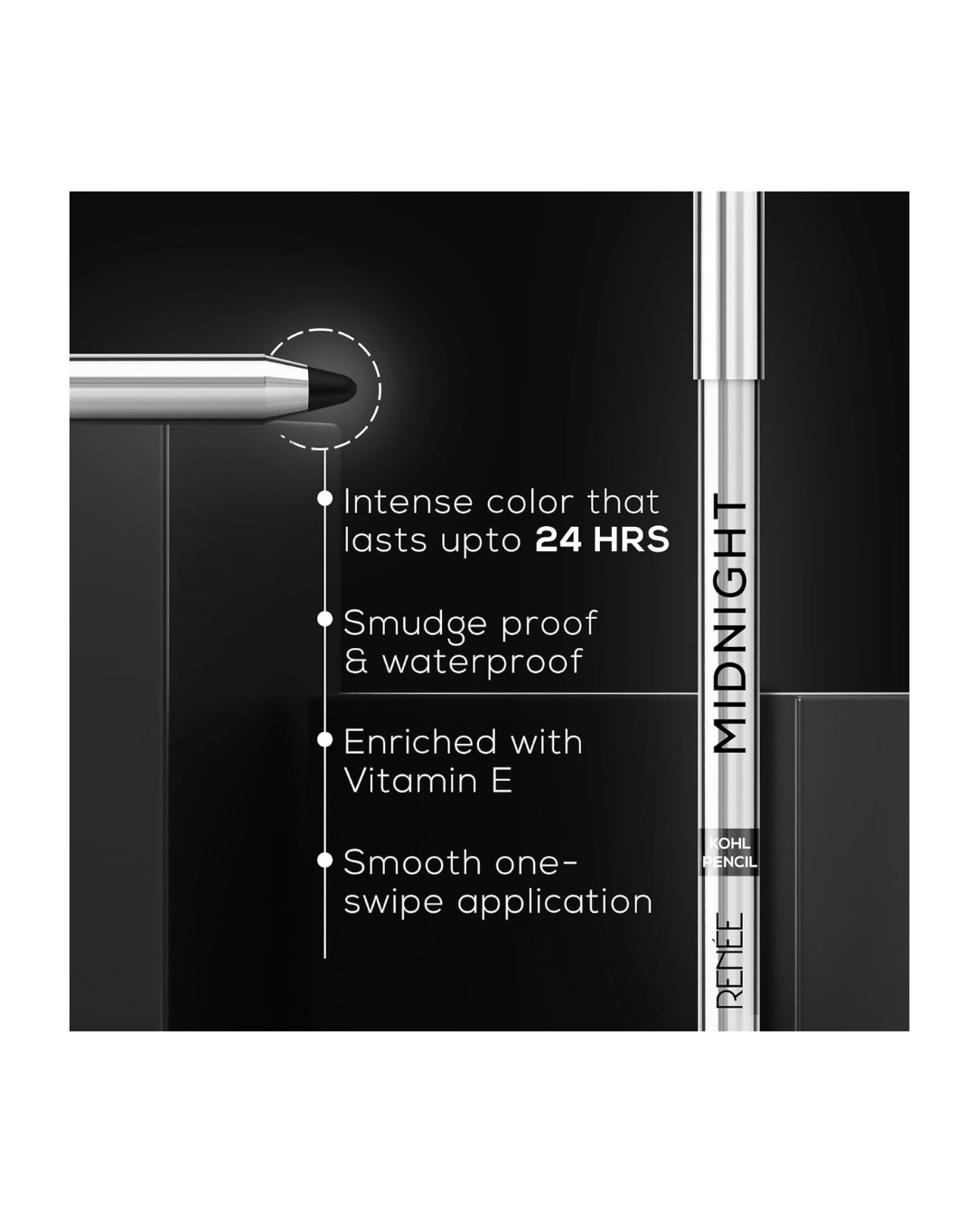 RENEE - Midnight Kohl Kajal Pencil