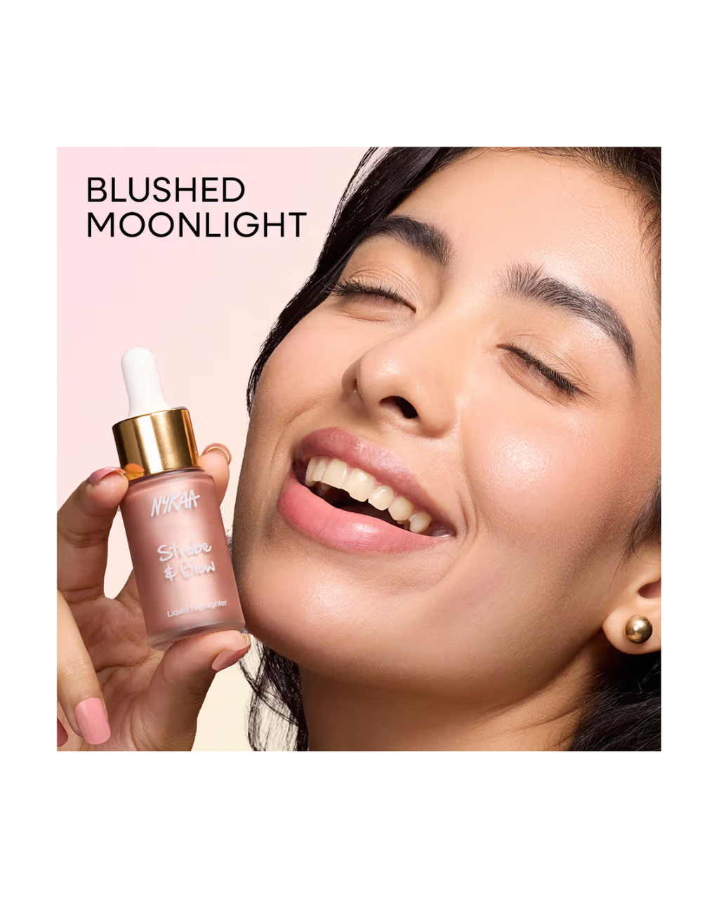 Nykaa - Strobe & Glow Liquid Cream Highlighter - Blushed Moonlight