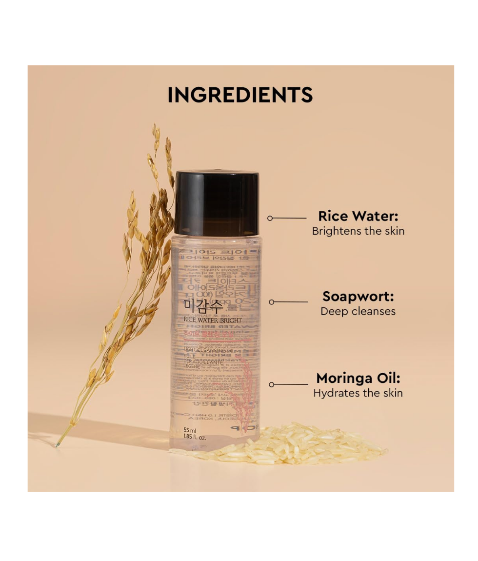 The Face Shop Rice water bright light Cleansing Oil - ZAVE